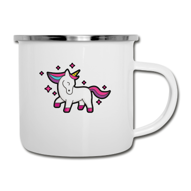 Einhörner Emaille Tasse - Einhorn