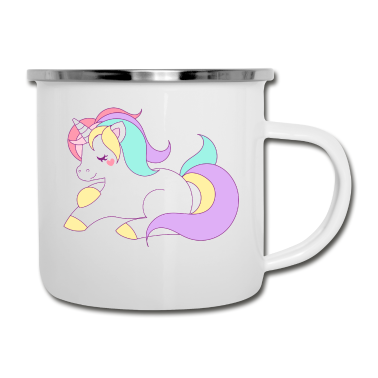 Einhörner Emaille Tasse - Einhorn