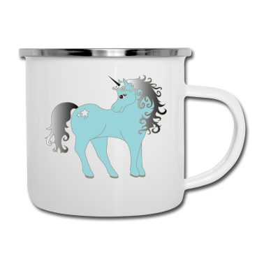 Einhörner Emaille Tasse - Einhorn