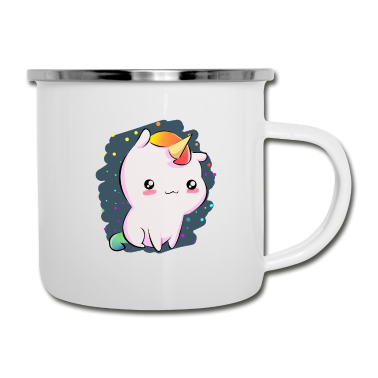 Einhörner Emaille Tasse - Einhorn