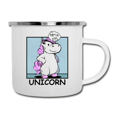 Einhörner Emaille Tasse - Einhorn