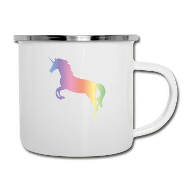 Einhörner Emaille Tasse - Einhorn