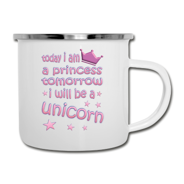 Einhörner Emaille Tasse - Einhorn