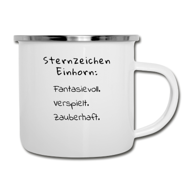 Einhörner Emaille Tasse - Einhorn