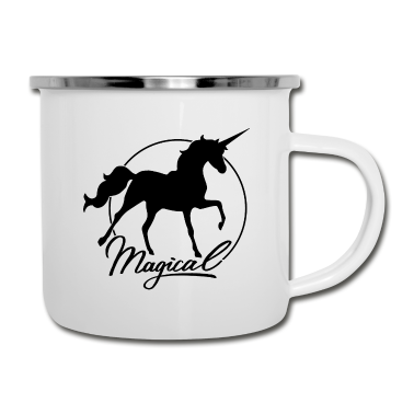 Einhörner Emaille Tasse - Einhorn
