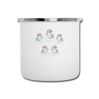 Einhörner Emaille Tasse - Einhörner
