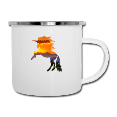 Einhörner Emaille Tasse - Einhorn