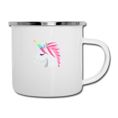 Einhörner Emaille Tasse - Einhorn