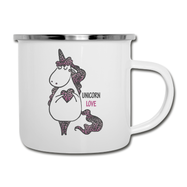 Einhörner Emaille Tasse - Einhorn Liebe | Einhorn