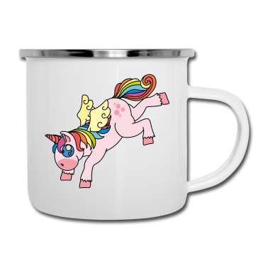 Einhörner Emaille Tasse - Einhorn