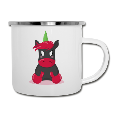 Einhörner Emaille Tasse - Einhorn