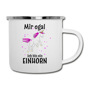 Einhörner Emaille Tasse - Einhorn