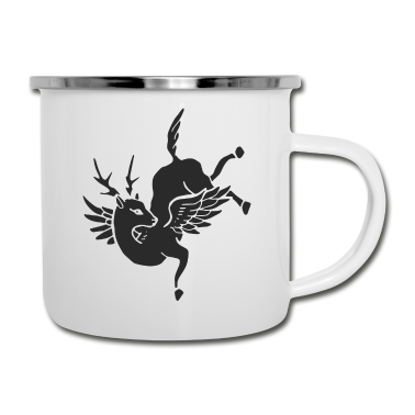 Einhörner Emaille Tasse - einhorn