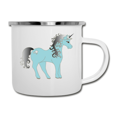 Einhörner Emaille Tasse - Einhorn