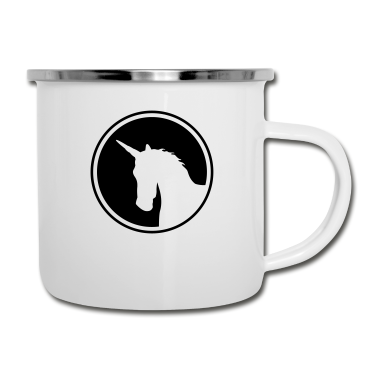 Einhörner Emaille Tasse - Einhorn