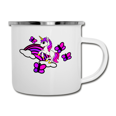 Einhörner Emaille Tasse - Einhorn