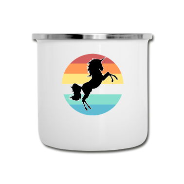 Einhörner Emaille Tasse - Einhorn