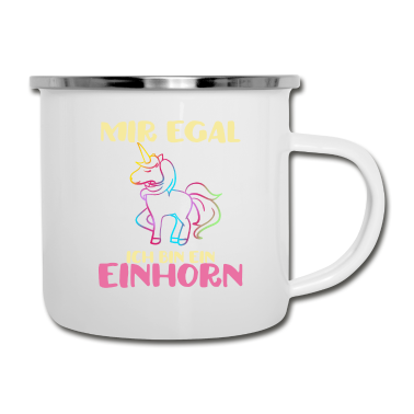 Einhörner Emaille Tasse - Einhorn
