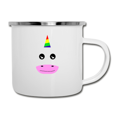 Einhörner Emaille Tasse - Einhorn