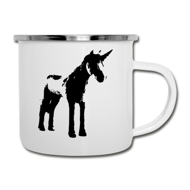 Einhörner Emaille Tasse - einhorn