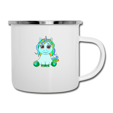 Einhörner Emaille Tasse - Einhorn