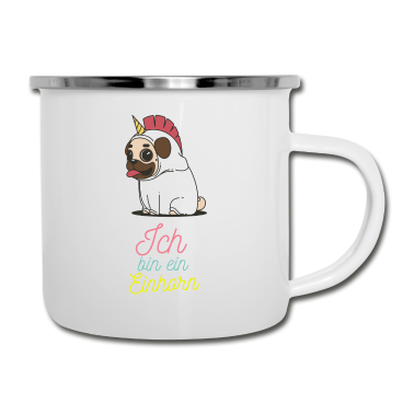 Einhörner Emaille Tasse - Ich bin ein Einhorn
