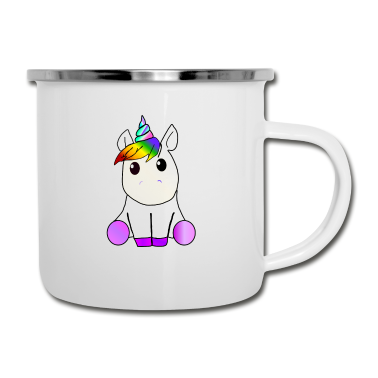 Einhörner Emaille Tasse - Einhorn