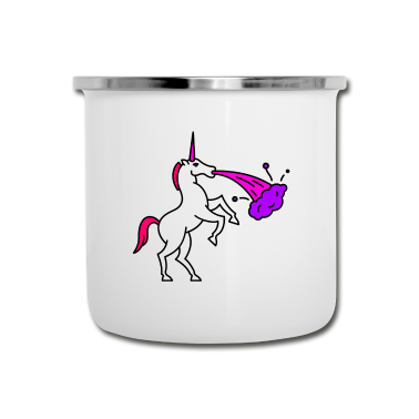 Einhörner Emaille Tasse - einhorn