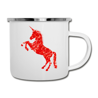 Einhörner Emaille Tasse - Einhorn