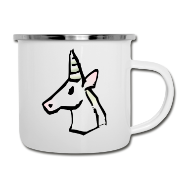 Einhörner Emaille Tasse - Einhorn