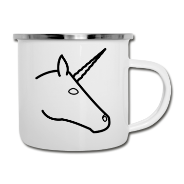 Einhörner Emaille Tasse - Einhorn