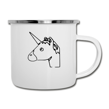 Einhörner Emaille Tasse - einhorn