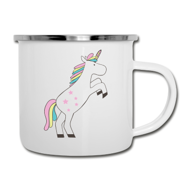 Einhörner Emaille Tasse - Einhorn
