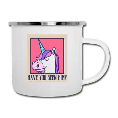 Einhörner Emaille Tasse - Einhorn