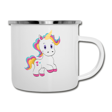 Einhörner Emaille Tasse - Einhorn