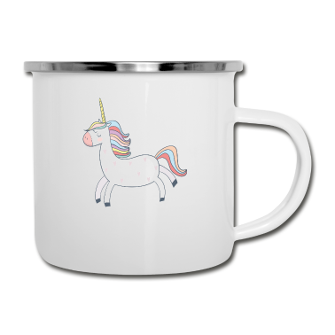 Einhörner Emaille Tasse - Einhorn