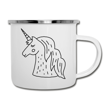 Einhörner Emaille Tasse - Einhorn