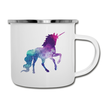 Einhörner Emaille Tasse - Einhorn