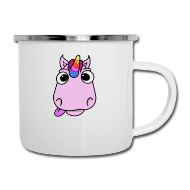 Einhörner Emaille Tasse - Einhorn