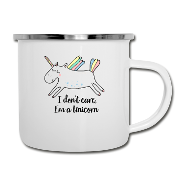 Einhörner Emaille Tasse - Einhorn