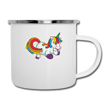 Einhörner Emaille Tasse - Einhorn