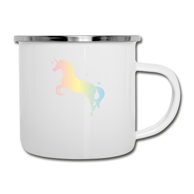 Einhörner Emaille Tasse - Einhorn