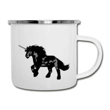 Einhörner Emaille Tasse - einhorn