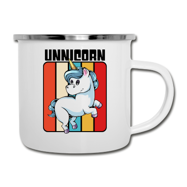 Einhörner Emaille Tasse - Einhorn