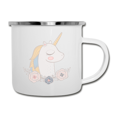 Einhörner Emaille Tasse - Einhorn