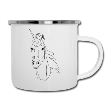 Einhörner Emaille Tasse - Einhorn