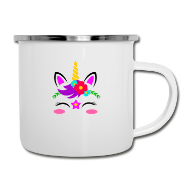Einhörner Emaille Tasse - Einhorn