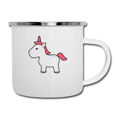 Einhörner Emaille Tasse - Einhorn