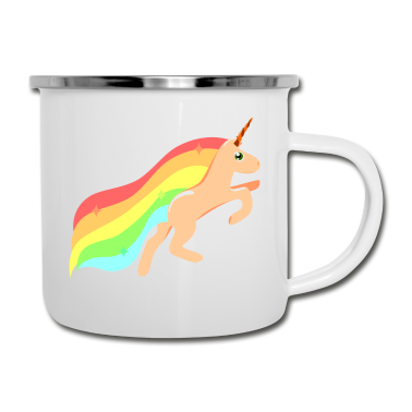 Einhörner Emaille Tasse - Einhorn