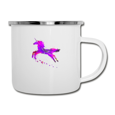 Einhörner Emaille Tasse - Einhorn